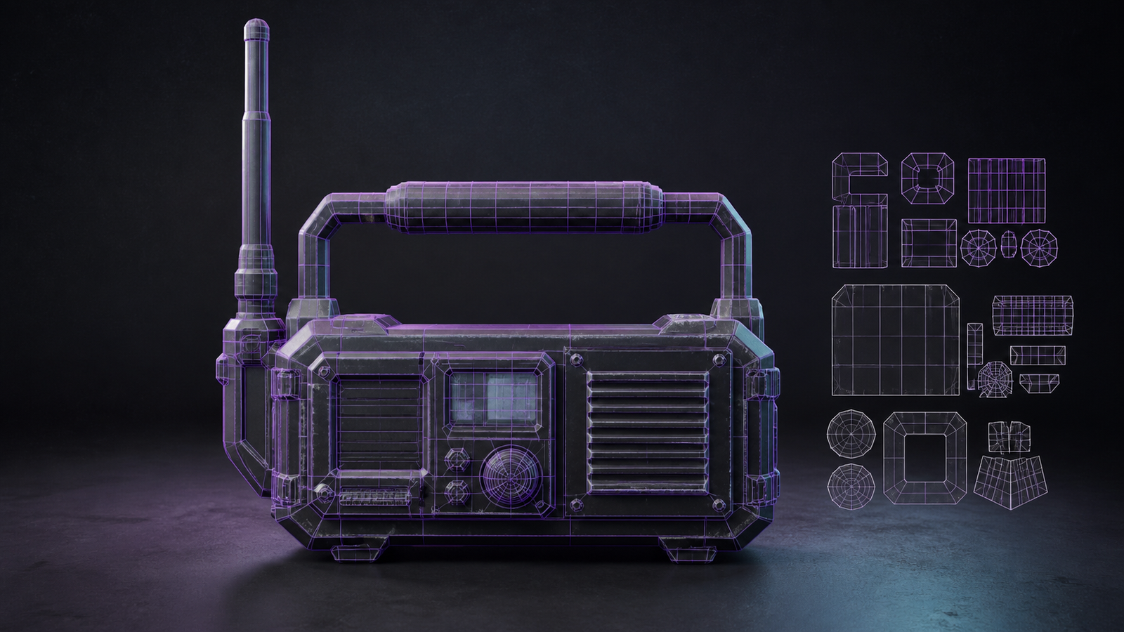 Phase 2: Optimized game-asset topology and UV layout